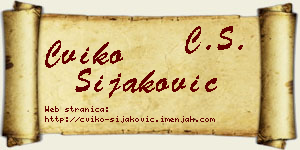 Cviko Šijaković vizit kartica